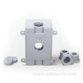 Single-Gang Weatherproof Gray Threaded Outlets Hubbell-Bell PSB37550GY 1-Gang Gray Non-Metallic Weatherproof Box